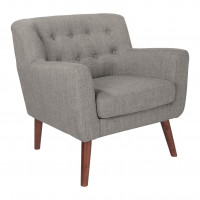 OSP Home Furnishings MLL51-M59 Mill Lane Chair in Cement Fabric with Coffee Legs